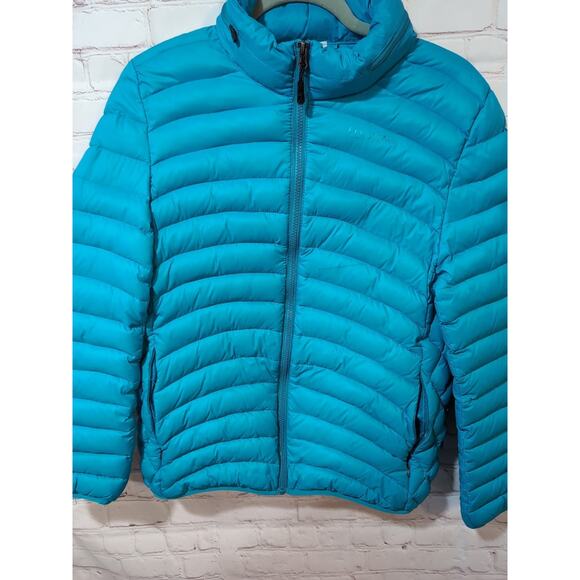 Turbine SPS Self Pack System Down Jacket Women’s Large Teal Lightweight Packable - Picture 2 of 13